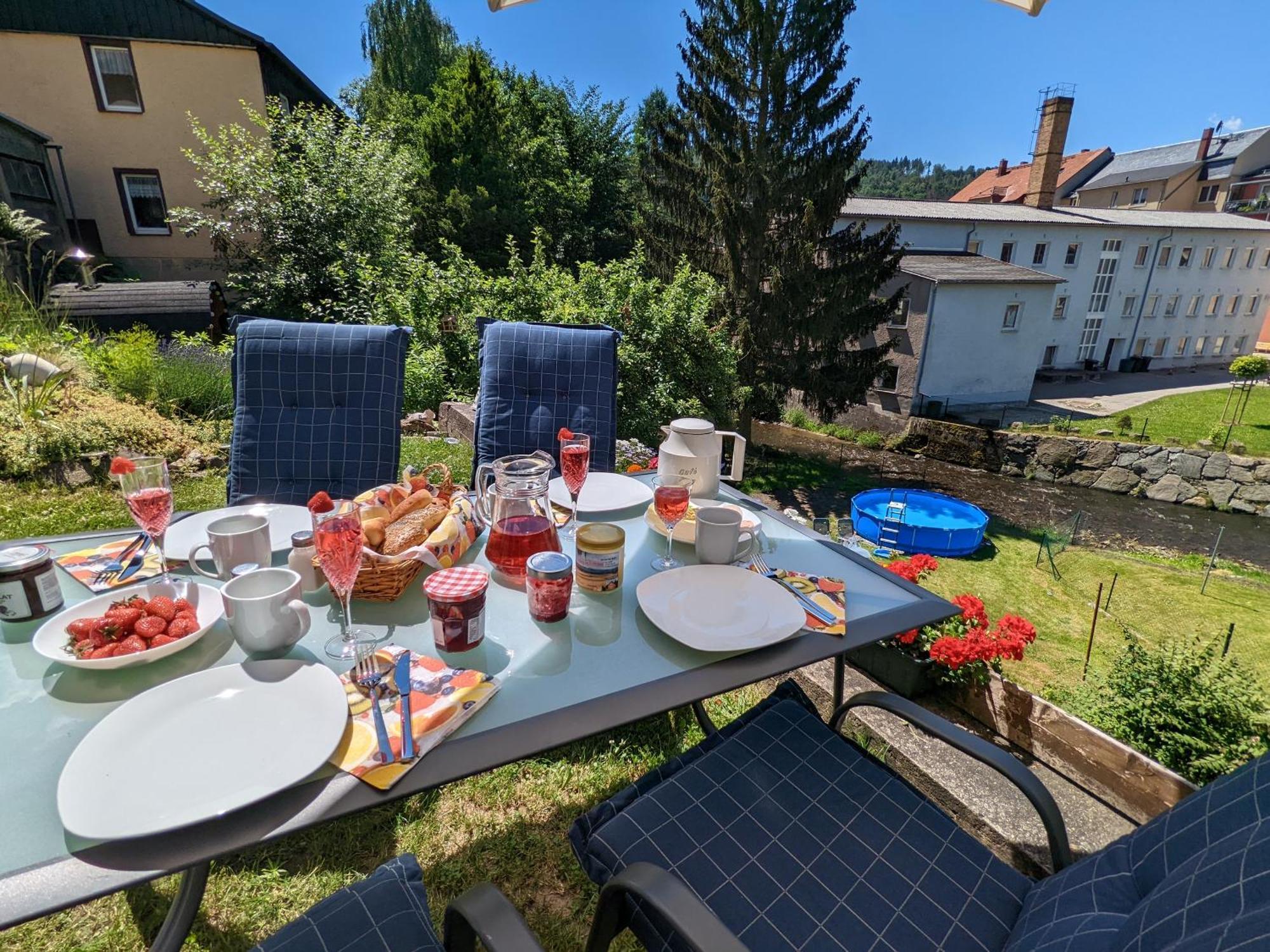 Hw4B - Urlaubsmagie - Zentral Mit Gemeinschaftsgarten, -Pool, -Sauna & Whirlpool Sebnitz Exterior photo